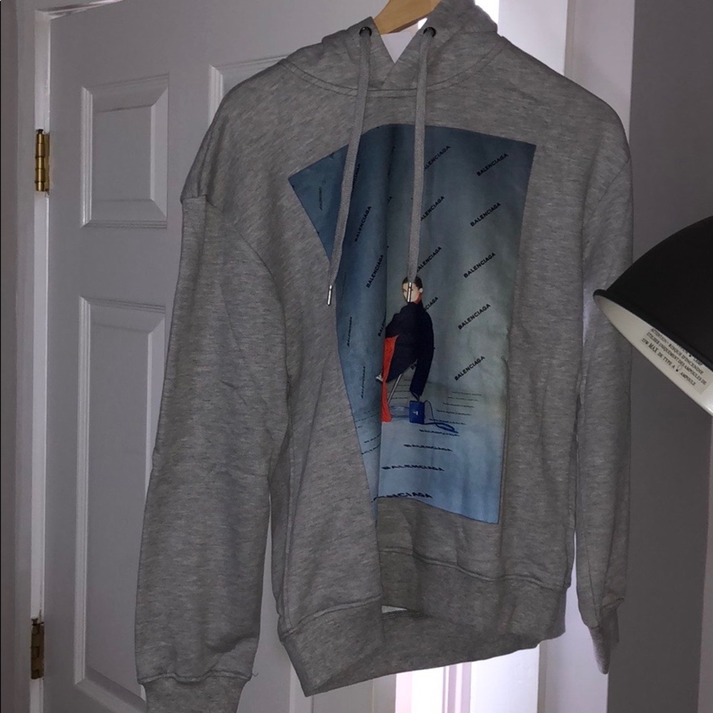 Balenciaga photoshoot hoodie gray